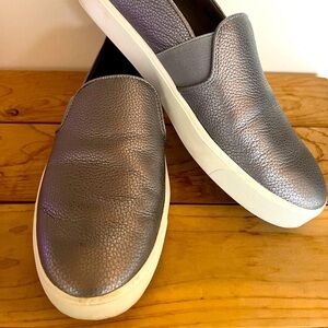 Vince silver leather sneakers size 9